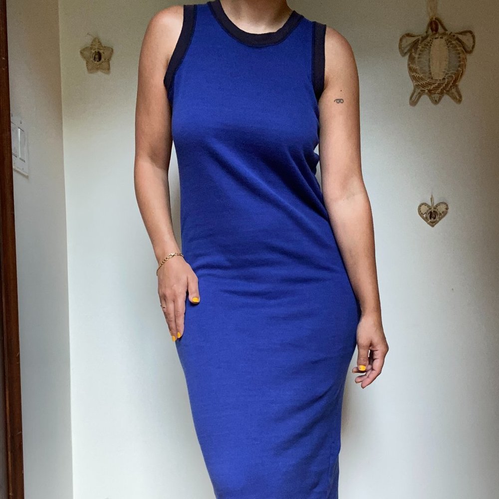 vintage fitted cotton midi